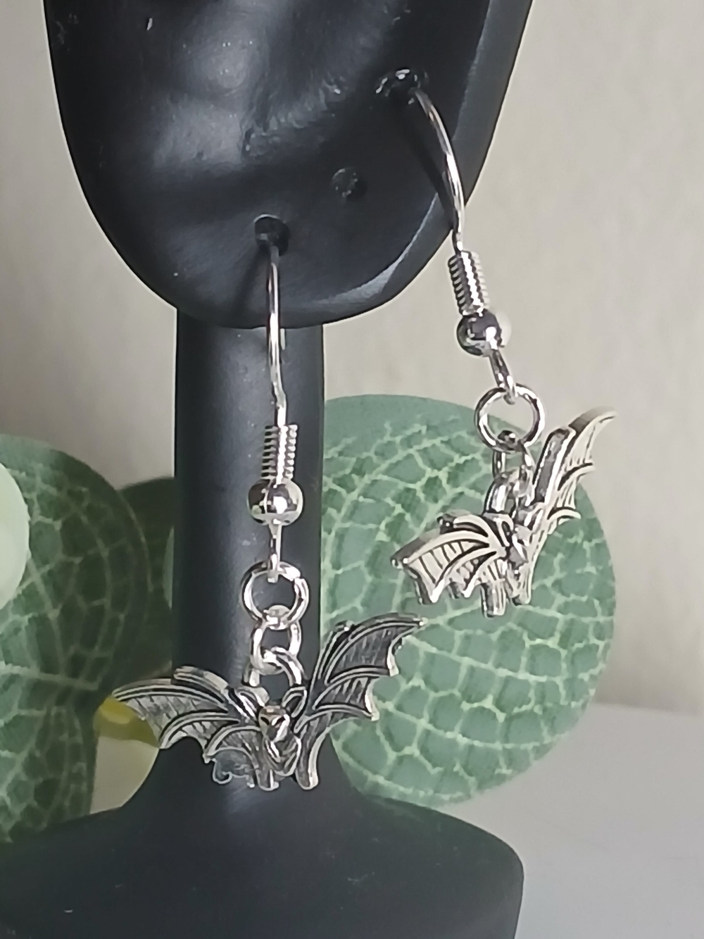 Hypoalleegenic Bat Dangle Earrings
